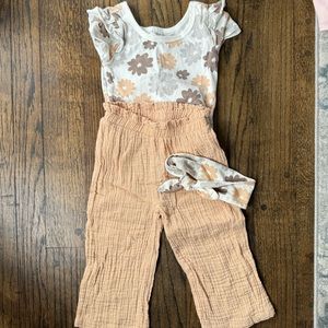 Flare pant and onesie set